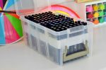 ArtBin 6934AB Satchel with Marker Tray, Art & Craft Organizer, [1] Plastic Storage Case, Clear, Semi, 0 - Image 5